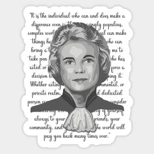 Sandra Day O'Connor Portrait and Quote Sticker